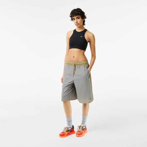 Women's Lacoste Two-Tone Taffeta Bermuda Shorts