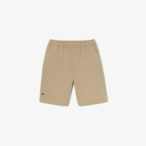 Boy's Lacoste Lightweight Cotton Gabardine Bermuda Shorts
